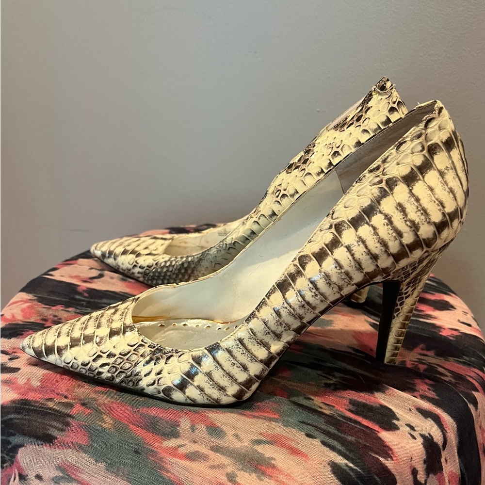 BCBGirls Snake Skin Stilettos